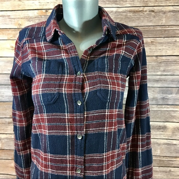 Billabong plaid flannel tunic - Picture 2 of 4
